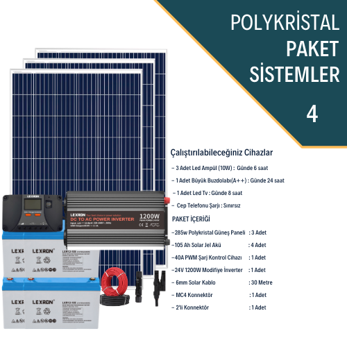 POLYKRİSTALLİ BÜYÜK BUZDOLABI PAKETİ (PAKET 4)