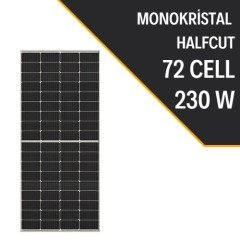 230W HALF CUT MONOKRİSTAL GÜNEŞ PANELİ