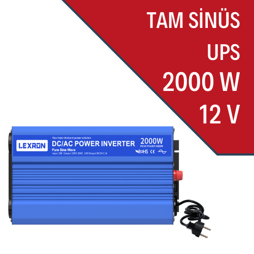 2000W-12V TAM SİNÜS İNVERTER (UPS)