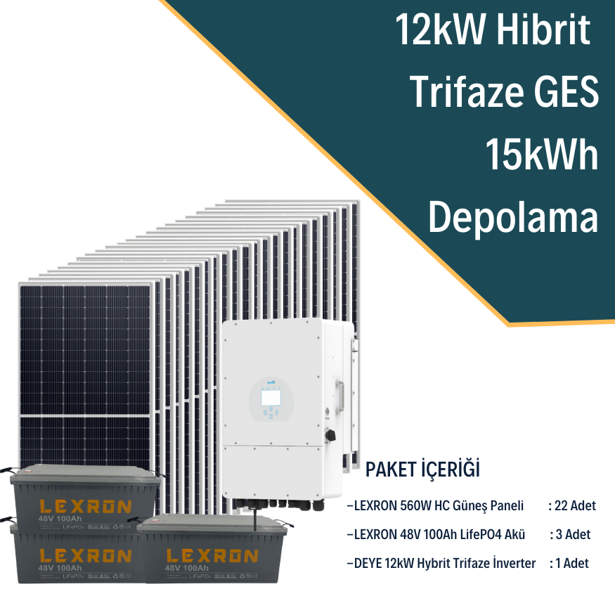 12KW TRİFAZE HİBRİT SİSTEM 3